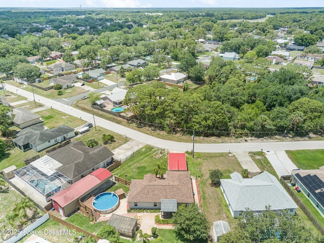 aerial view of residential area