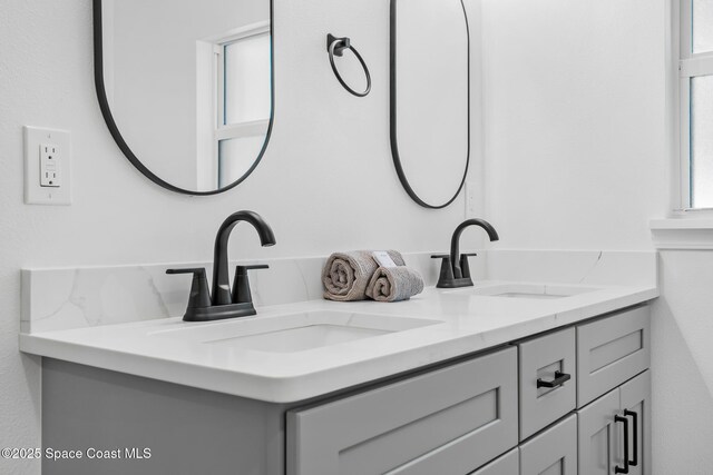 full bath with double vanity