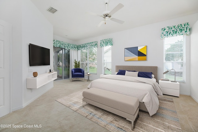 7433 Monterey Ct, Melbourne, FL 32940 - carpeted bedroom featuring baseboards and ceiling fan