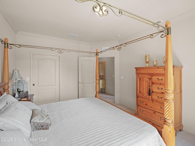 1013 Balmoral Way, Melbourne, FL 32940 - bedroom with light colored carpet and crown molding