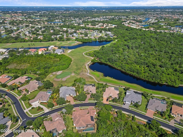 1013 Balmoral Way, Melbourne, FL 32940 - aerial view of property's location featuring a large body of water, nearby suburban area, and a golf course