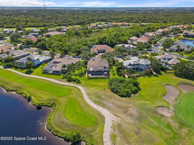 1013 Balmoral Way, Melbourne, FL 32940 - aerial view of residential area with a large body of water and a local golf course