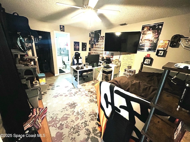 164 Bayamo Ave NE, Palm Bay, FL 32907 - carpeted bedroom featuring a textured ceiling and a desk