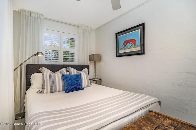 847 W Virginia St, Cocoa, FL 32927 - bedroom featuring crown molding and a ceiling fan