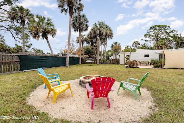 847 W Virginia St, Cocoa, FL 32927 - view of yard with an outdoor fire pit