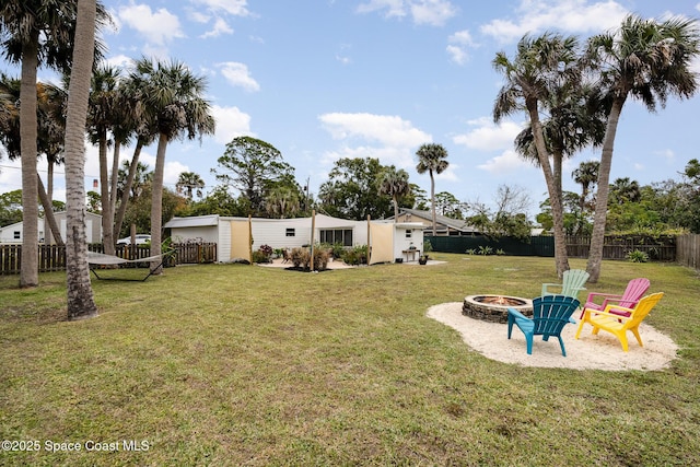 847 W Virginia St, Cocoa, FL 32927 - view of yard with a fire pit
