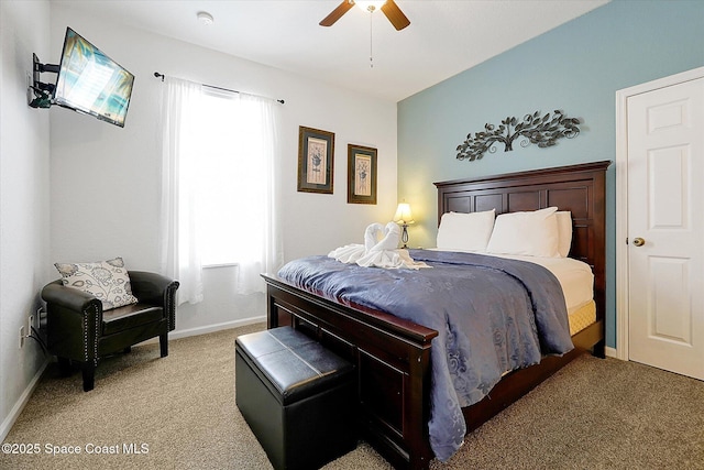 2648 Daulby St, Kissimmee, FL 34747 - bedroom featuring light colored carpet, baseboards, and a ceiling fan