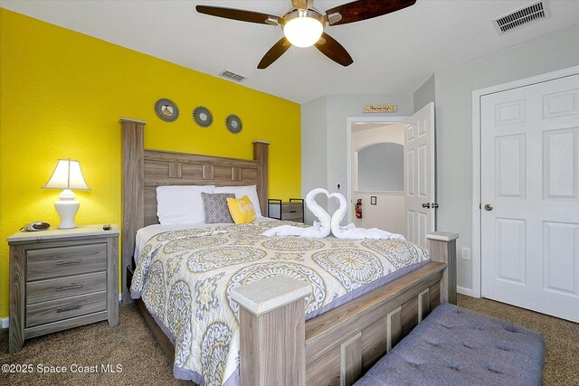 2648 Daulby St, Kissimmee, FL 34747 - bedroom with carpet flooring, a ceiling fan, and baseboards
