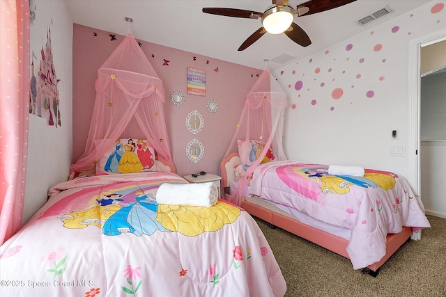2648 Daulby St, Kissimmee, FL 34747 - carpeted bedroom with a ceiling fan