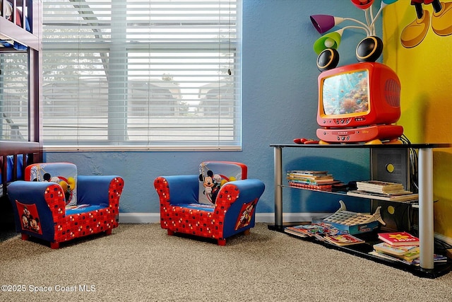 2648 Daulby St, Kissimmee, FL 34747 - rec room with carpet flooring, baseboards, and a textured wall