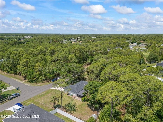 drone / aerial view of a forest