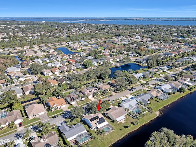 2805 Forest Run Dr, Melbourne, FL 32935 - aerial overview of property's location featuring nearby suburban area and a nearby body of water