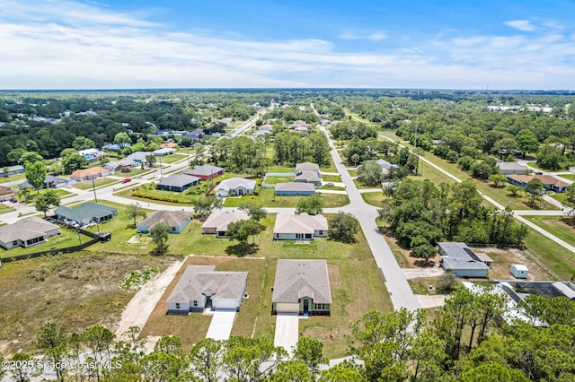aerial view of residential area