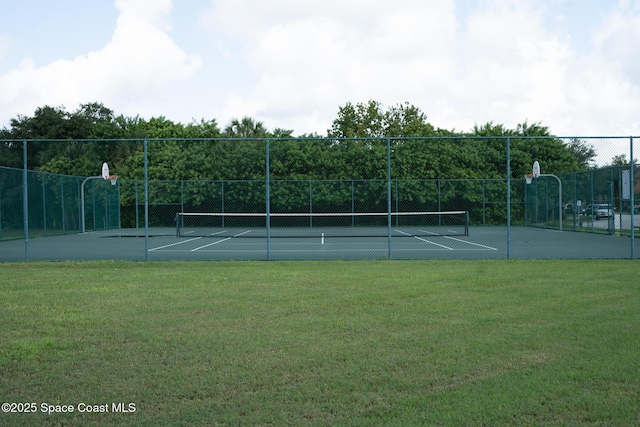 334 Dryden Cir, Cocoa, FL 32926 - view of tennis court featuring community basketball court