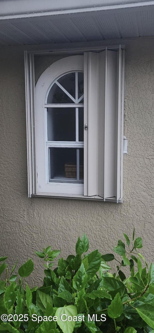 exterior view of stucco siding