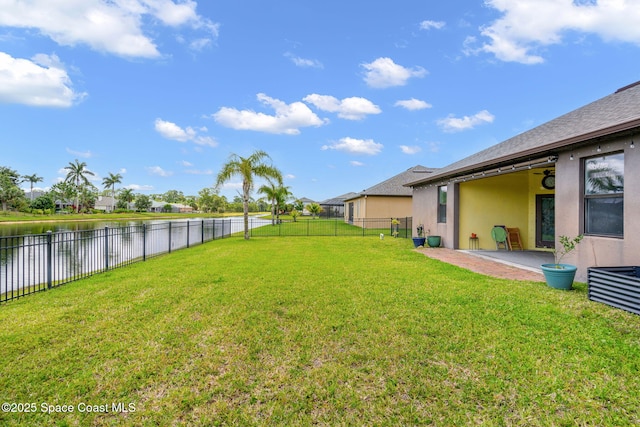 3575 Salt Marsh Cir, West Melbourne, FL 32904 - view of yard with a water view and a patio
