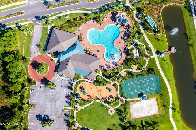 3575 Salt Marsh Cir, West Melbourne, FL 32904 - drone / aerial view of a pool area