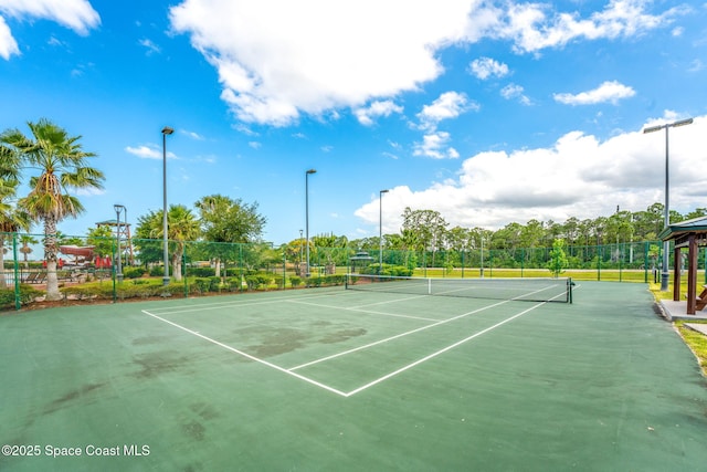 3575 Salt Marsh Cir, West Melbourne, FL 32904 - view of tennis court featuring fence and community basketball court
