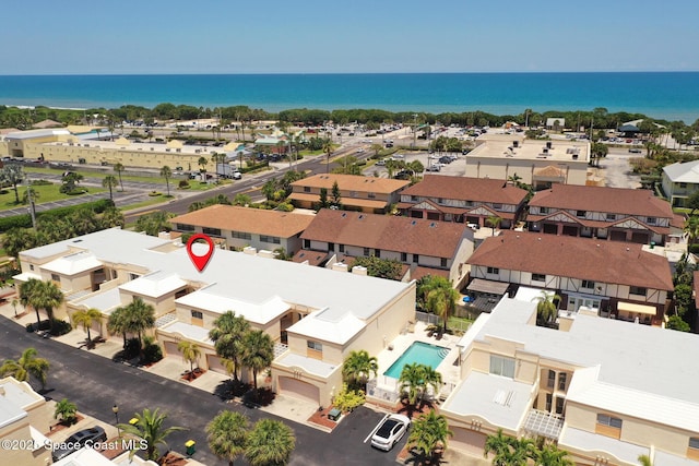 2287 Venetia Pl, Indialantic, FL 32903 - drone / aerial view of a nearby body of water and a pool area