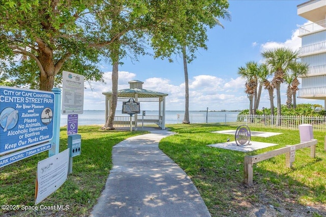 7008 Sevilla Ct Ph 505, Cape Canaveral, FL 32920 - surrounding community featuring a gazebo and a water view