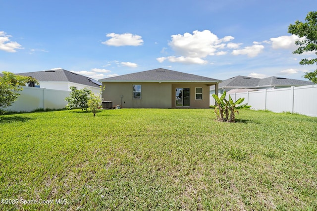 1662 Orsi Pl, West Melbourne, FL 32904 - back of property with central AC unit and stucco siding