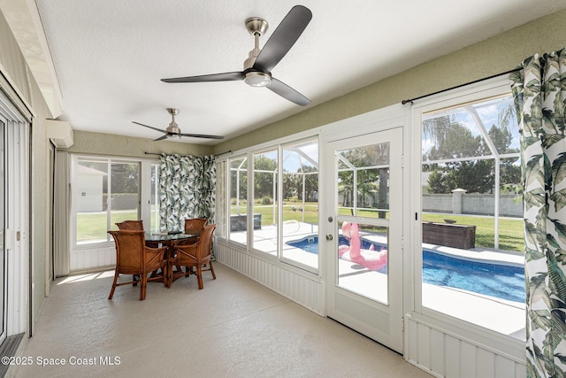 1536 Grand Isle Blvd, Melbourne, FL 32940 - sunroom / solarium with a ceiling fan and healthy amount of natural light