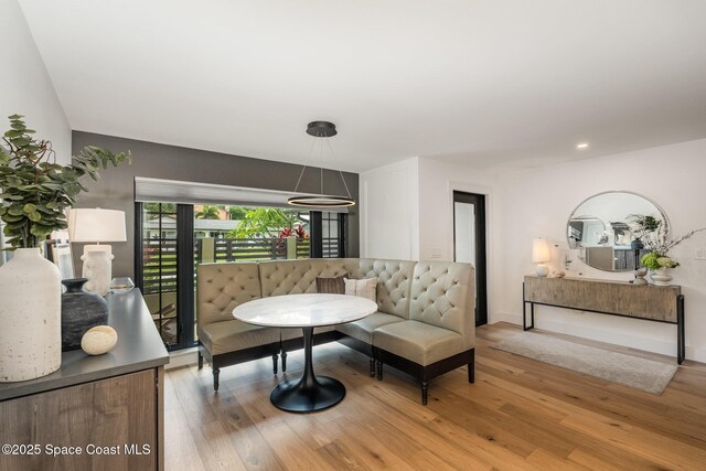 3204 Nottingham Ln, Cocoa, FL 32926 - sitting room with light wood-style flooring, baseboards, and recessed lighting