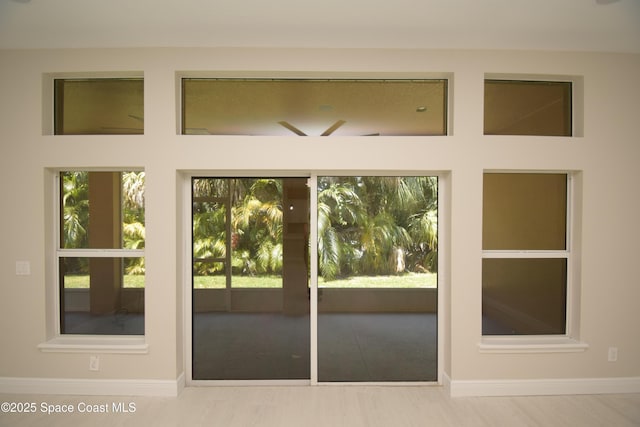 entryway with baseboards