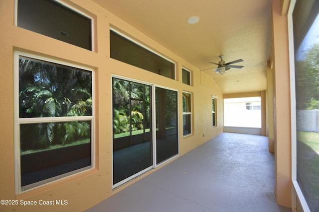 view of patio / terrace with a ceiling fan