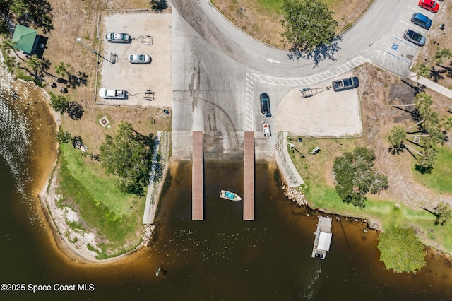 drone / aerial view of a nearby body of water