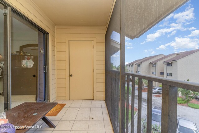 balcony with a residential view
