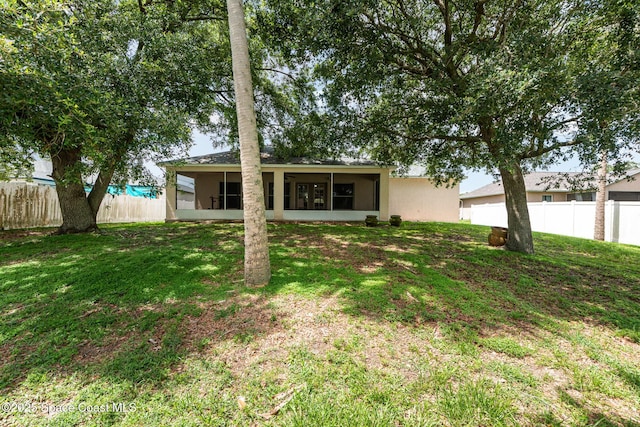 4465 Everglades St, Cocoa, FL 32927 - back of property featuring a sunroom