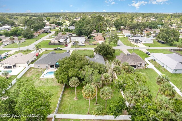 4465 Everglades St, Cocoa, FL 32927 - aerial view of property's location featuring nearby suburban area and a pool area