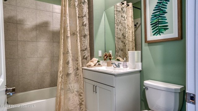 1272 Miraflores Trl NW, Palm Bay, FL 32907 - bathroom featuring toilet, vanity, and shower / bath combo