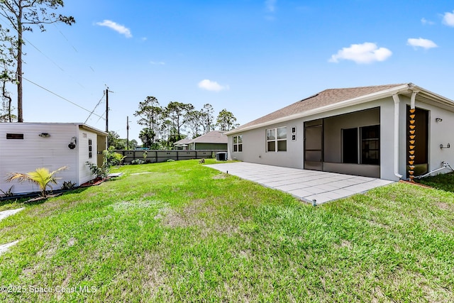 view of yard featuring a patio area and cooling unit