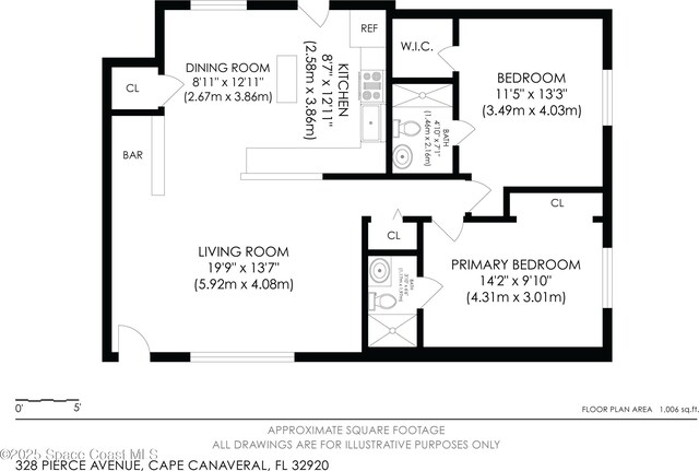 326 Pierce Ave, Cape Canaveral, FL 32920 - floor plan / room layout