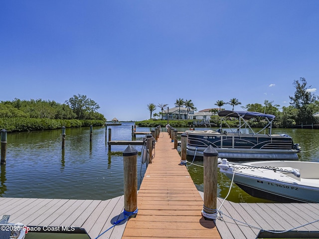 5720 Marina Dr Unit 2, Sebastian, FL 32958 - dock featuring a water view