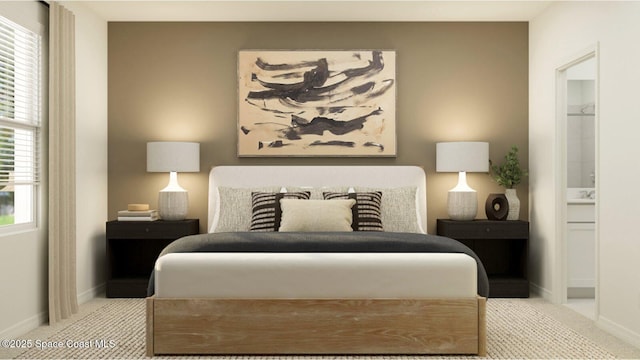 1166 Moon St SE, Palm Bay, FL 32909 - carpeted bedroom featuring baseboards and ensuite bathroom