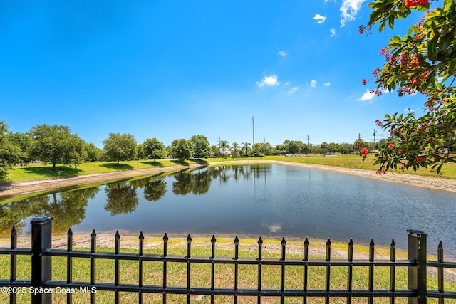water view with fence