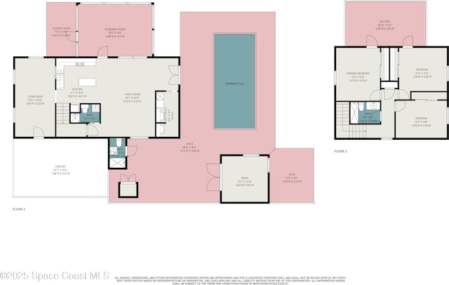 303 Winslow Cir, Cocoa Beach, FL 32931 - home floor plan