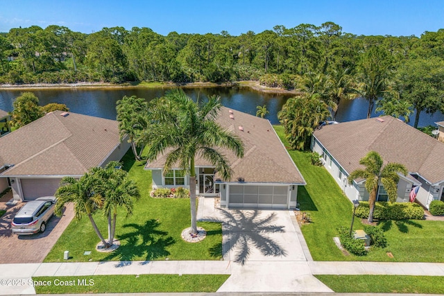 439 Briarcliff Cir, Sebastian, FL 32958 - aerial view of property and surrounding area featuring a nearby body of water