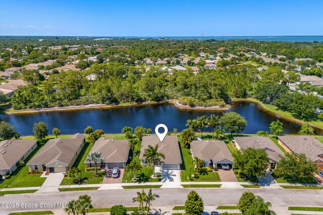 439 Briarcliff Cir, Sebastian, FL 32958 - aerial view of residential area featuring a large body of water