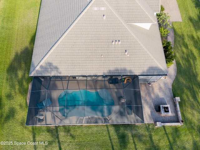 4407 Preservation Cir, Melbourne, FL 32934 - aerial view of property and surrounding area featuring a pool