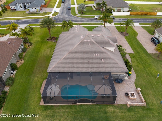 4407 Preservation Cir, Melbourne, FL 32934 - aerial view of residential area featuring a pool