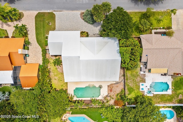 430 Monaco Dr, Indialantic, FL 32903 - bird's eye view of a pool area