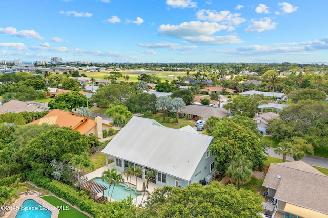 430 Monaco Dr, Indialantic, FL 32903 - aerial perspective of suburban area featuring a pool area