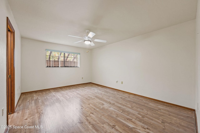 747 Greenwood Manor Cir Unit 17-A, West Melbourne, FL 32904 - empty room featuring ceiling fan and light wood-type flooring