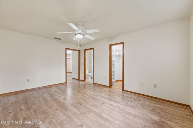 747 Greenwood Manor Cir Unit 17-A, West Melbourne, FL 32904 - spare room featuring a ceiling fan and light wood-style flooring