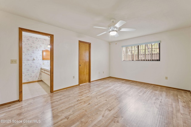 747 Greenwood Manor Cir Unit 17-A, West Melbourne, FL 32904 - empty room featuring light wood-style floors and ceiling fan