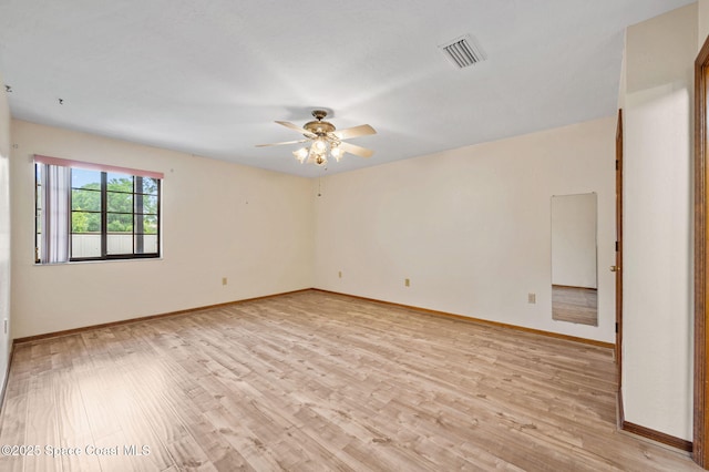 747 Greenwood Manor Cir Unit 17-A, West Melbourne, FL 32904 - empty room with ceiling fan and light wood finished floors